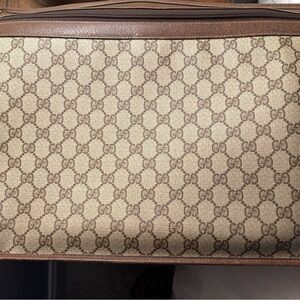 VINTAGE GUCCI UNISEX PORTFOLIO DOCUMENT CLUTCH BAG MONOGRAM